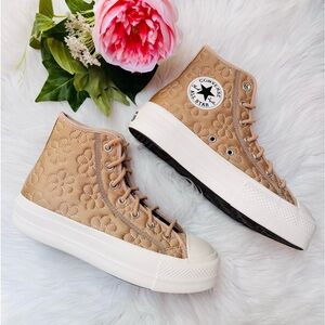 NEW | Converse Exclusive Quilted Floral Platform Sneakers